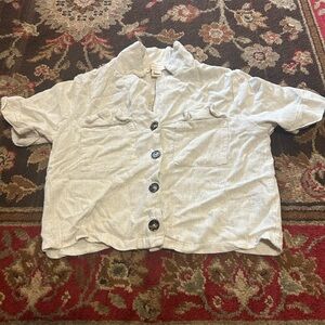 Kids Gray Button-Up Shirt